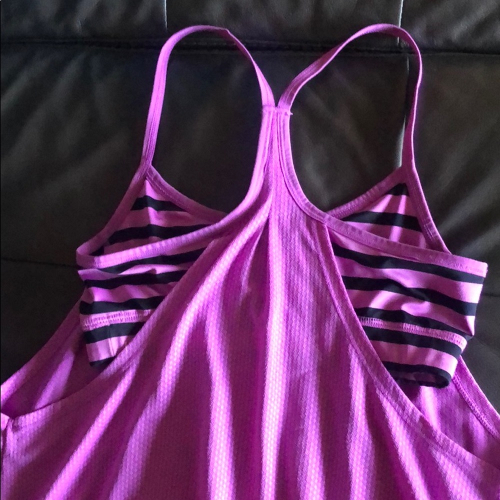 Racerback Tank Top Mesh Builtin Sports Bra Fitness